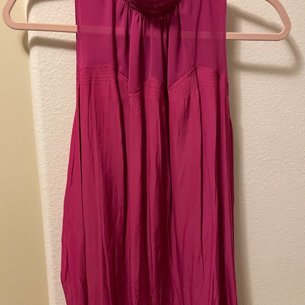 Silk fuchsia top